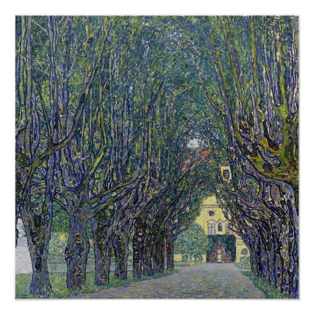 Gustav Klimt's Allee at Schloss Kammer painting.  Poster (Front)