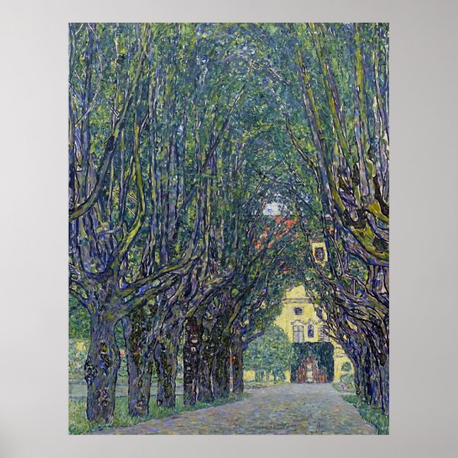 Gustav Klimt's Allee at Schloss Kammer painting. Poster (Front)