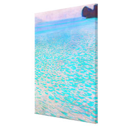 Gustav Klimt&#39;s Attersee  famous painting. Canvas Print