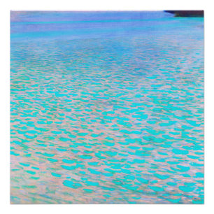 Gustav Klimt's Attersee famous painting. Poster