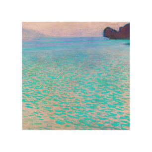 Gustav Klimt's Attersee  famous painting.  Wood Wall Art
