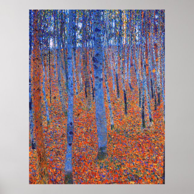Gustav Klimt's Beech Grove I famous painting  Poster (Front)