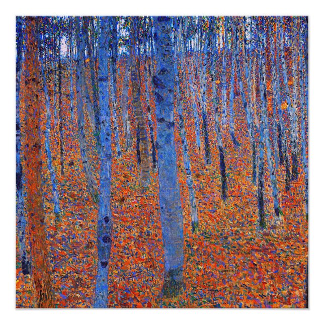 Gustav Klimt's Beech Grove I famous painting   Poster (Front)