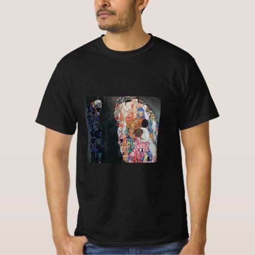 Gustav Klimts Death and Life Famous Painting  T_Shirt
