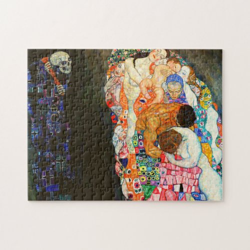 Gustav Klimts Death and Life painting Jigsaw Puzzle