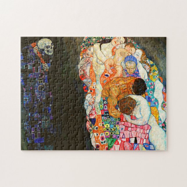 Gustav Klimt's Death and Life painting. Jigsaw Puzzle (Horizontal)