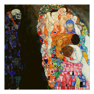 Gustav Klimt's Death and Life painting.  Poster