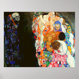 Gustav Klimt's Death and Life painting.   Poster