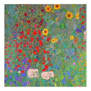Gustav Klimt's Farm Garden with Sunflowers Acrylic Print