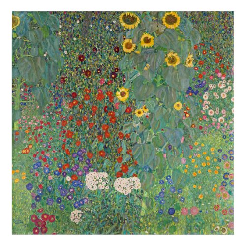 Gustav Klimts Farm Garden with Sunflowers Acrylic Print