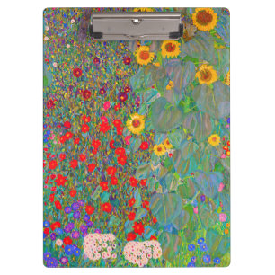 Gustav Klimt's Farm Garden with Sunflowers Clipboard