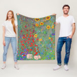 Gustav Klimt's Farm Garden with Sunflowers  Fleece Blanket<br><div class="desc">Gustav Klimt's Farm Garden with Sunflowers Fleece Blanket.</div>