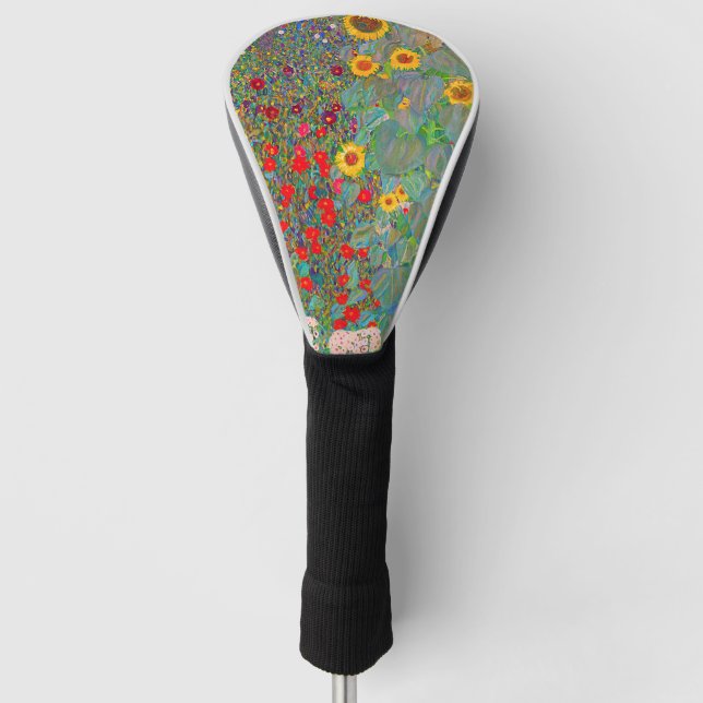 Gustav Klimt's Farm Garden with Sunflowers  Golf Head Cover (Front)