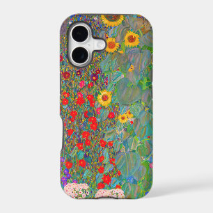 Gustav Klimt's Farm Garden with Sunflowers iPhone 17 Case