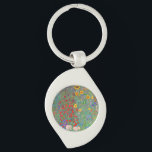 Gustav Klimt's Farm Garden with Sunflowers  Keychain<br><div class="desc">Gustav Klimt's Farm Garden with Sunflowers  keychain.</div>