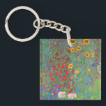 Gustav Klimt's Farm Garden with Sunflowers   Keychain<br><div class="desc">Gustav Klimt's Farm Garden with Sunflowers   keychain.</div>
