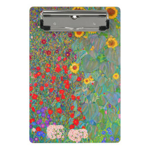 Gustav Klimt's Farm Garden with Sunflowers Mini Clipboard