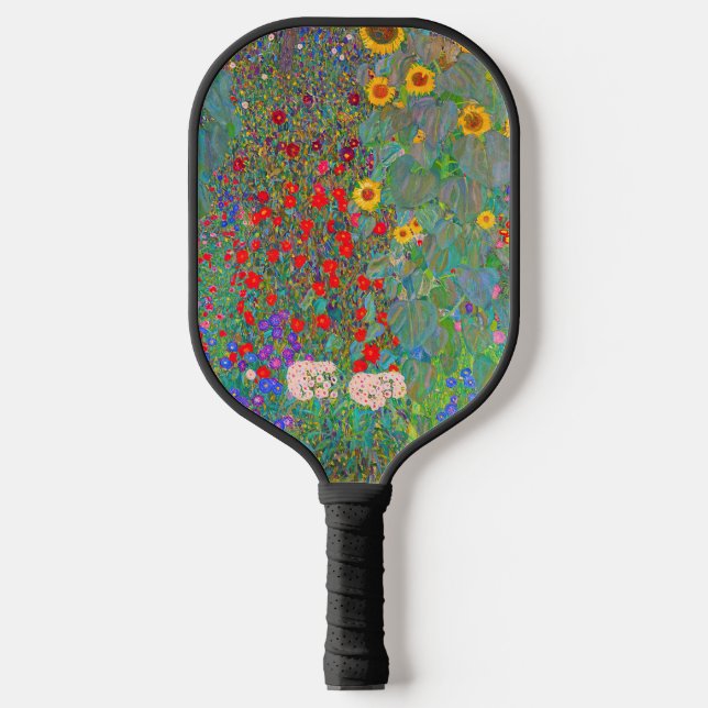 Gustav Klimt's Farm Garden with Sunflowers  Pickleball Paddle (Front)