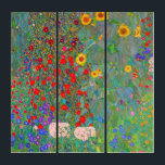Gustav Klimt's Farm Garden with Sunflowers  Triptych<br><div class="desc">Gustav Klimt's Farm Garden with Sunflowers  Triptych.</div>