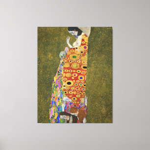 Gustav Klimt's Hope II (1907-1908) famous painting Canvas Print