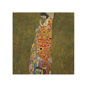 Gustav Klimt's Hope II (1907-1908) famous painting Wood Wall Art