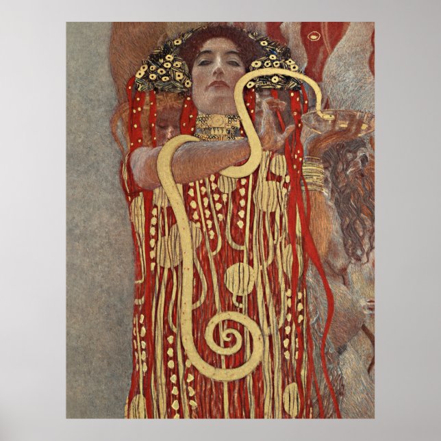 Gustav Klimt's Hygieia famous painting. Poster (Front)