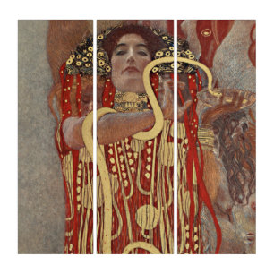 Gustav Klimt's Hygieia famous painting. Triptych