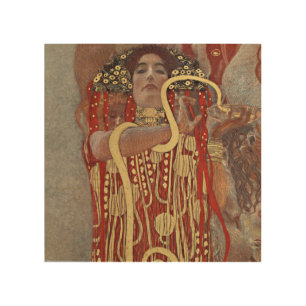 Gustav Klimt's Hygieia famous painting.  Wood Wall Art