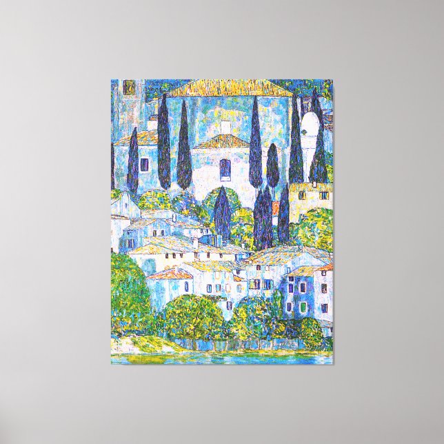 Gustav Klimt's Kirche in Cassone painting   Canvas Print (Front)