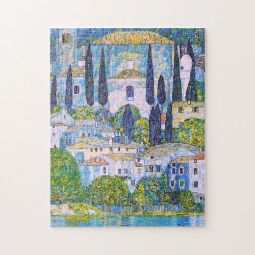 Gustav Klimts Kirche in Cassone painting Jigsaw Puzzle