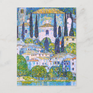 Gustav Klimt's Kirche in Cassone painting   Postcard