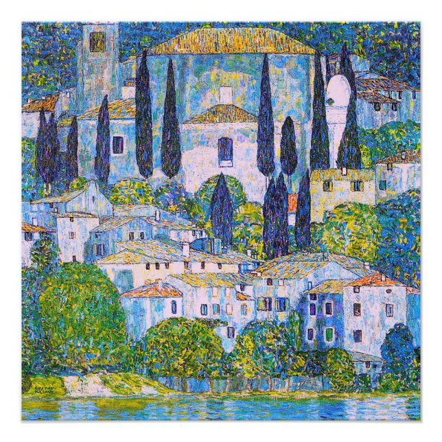 Gustav Klimt's Kirche in Cassone painting   Poster (Front)