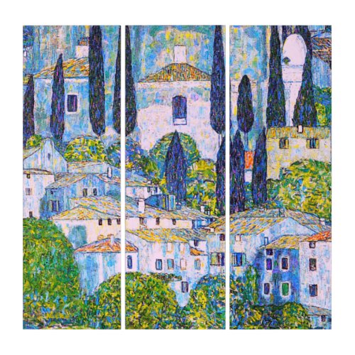 Gustav Klimts Kirche in Cassone painting   Triptych