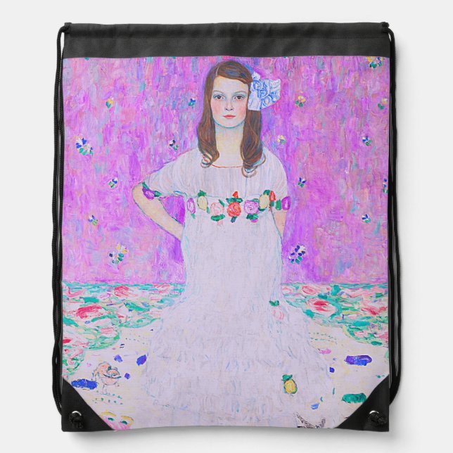 Gustav Klimt's Mäda Primavesi paintng   Drawstring Bag (Front)