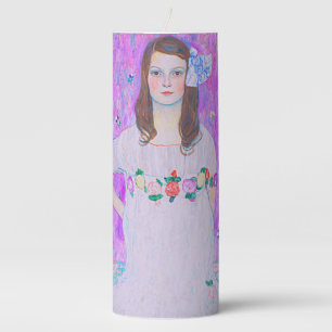 Gustav Klimt's Mäda Primavesi paintng Pillar Candle