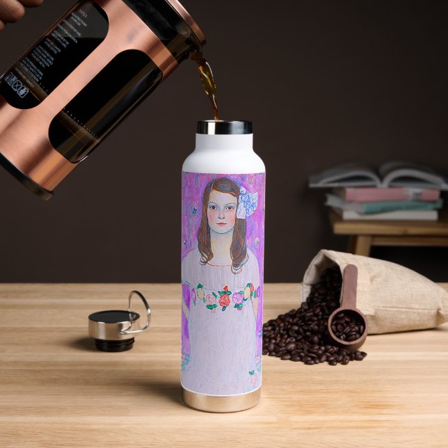 Gustav Klimt's Mäda Primavesi paintng    Water Bottle (Coffee)