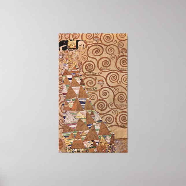 Gustav Klimt's Painting: The Expectation (1908) Canvas Print (Front)