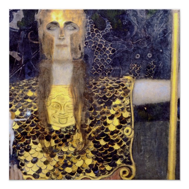 Gustav Klimt's Pallas Athena famous painting    Poster (Front)