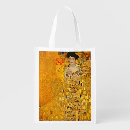 Gustav Klimts Portrait of Adele Bloch_Bauer I    Grocery Bag