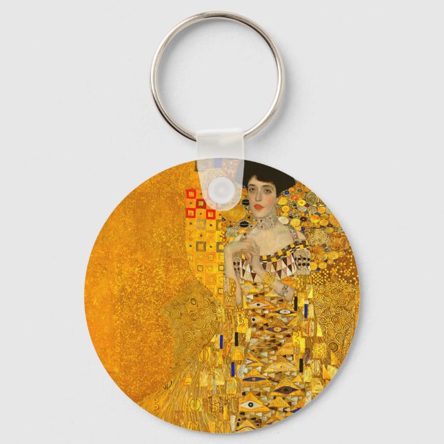 Gustav Klimt's Portrait of Adele Bloch-Bauer I Keychain (Front)