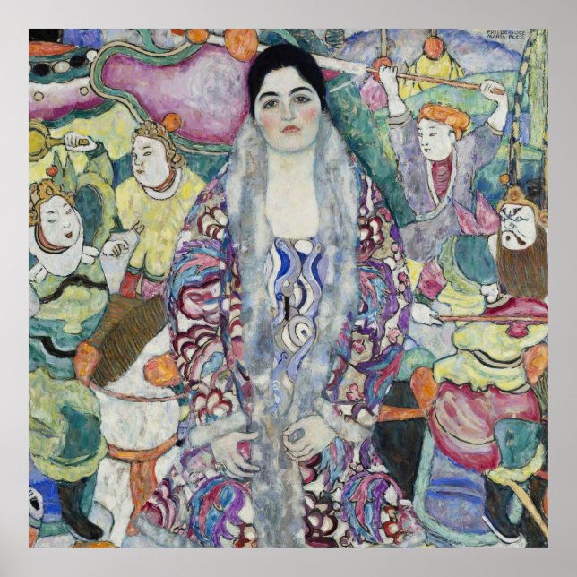 Gustav Klimt's Portrait of Friederike Maria Poster (Front)