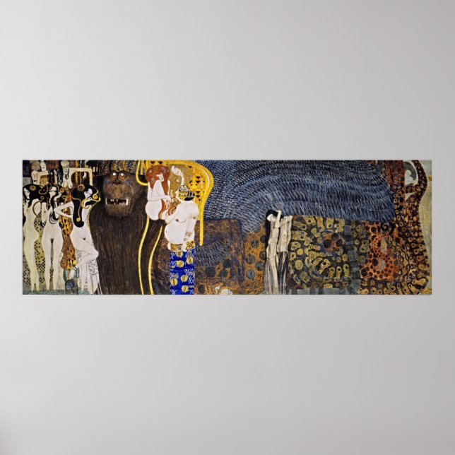 Gustav Klimt's The Hostile Powers Poster (Front)