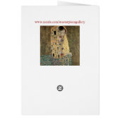 Gustav Klimt's The Kiss (circa 1908) Cards (Back)