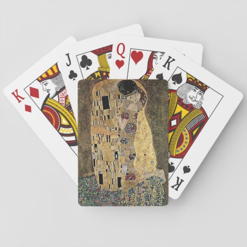 Gustav Klimts The Kiss circa 1908 Playing Cards