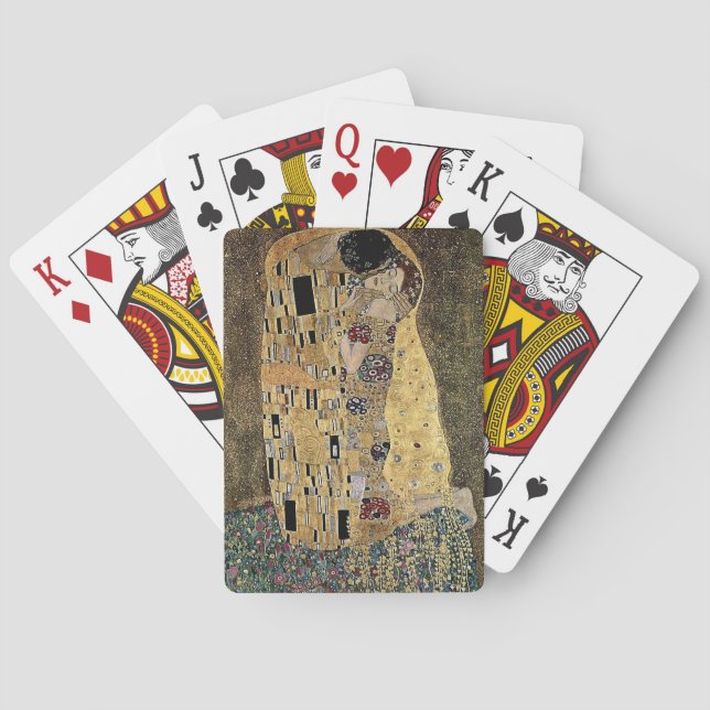 Gustav Klimt's The Kiss (circa 1908) Poker Cards (Back)
