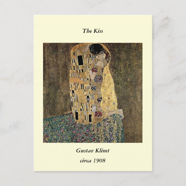 Gustav Klimt's The Kiss (circa 1908) Postcard (Front)