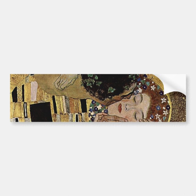 Gustav Klimt's The Kiss Detail (circa 1908) Bumper Sticker (Front)