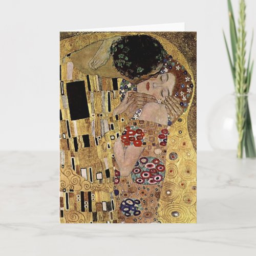 Gustav Klimts The Kiss Detail circa 1908 Card