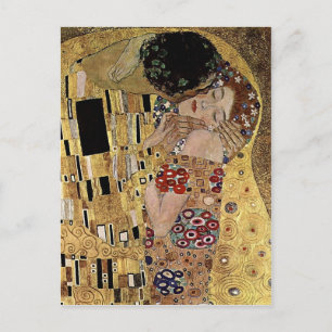 Gustav Klimt's The Kiss Detail (circa 1908) Postcard