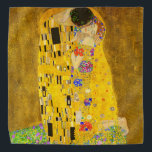 Gustav Klimt's The Kiss famous painting. Bandana<br><div class="desc">Gustav Klimt's The Kiss famous painting. Bandana.
Famous Gustav Klimt painting.</div>